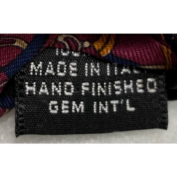 Paolo Gucci Silk Equestrian Stirrup Pattern Tie - Picture 4 of 8